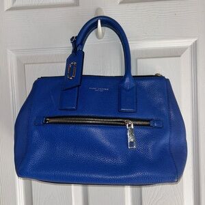 Marc Jacobs Blue Leather EAST-WEST GOTHAM